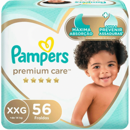 Fralda Pampers Premium Care XXG 56 Unidades