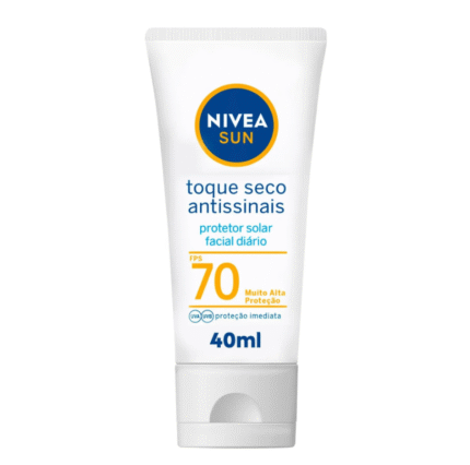 Nivea Sun Protetor Solar Facial Seco Antissinais Fps70 40ml